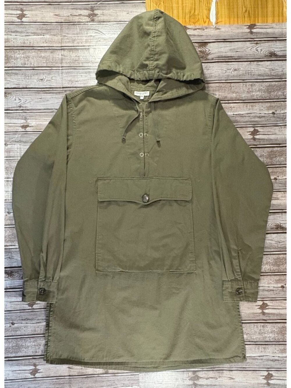 Engineered Garments Cotton Ripstop Oversized Hoodie size M color green made USA